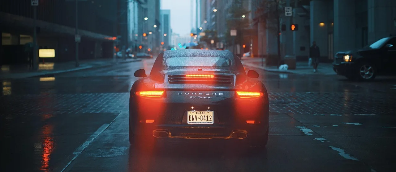 porsche, car wallpapers, car, brake lights, tail lights, stop, stopped, rain, rainfall, raining, street, city street, luxury car, vehicle, nature, transportation, drive, city, rainy, road, urban, wet. How to start a wrap and tint shop: five gated stages